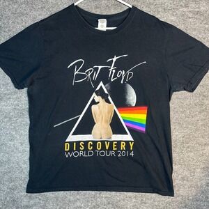 Brit Floyd Discovery World Tour 2014 Black T Shirt Mens Size Large Gildan